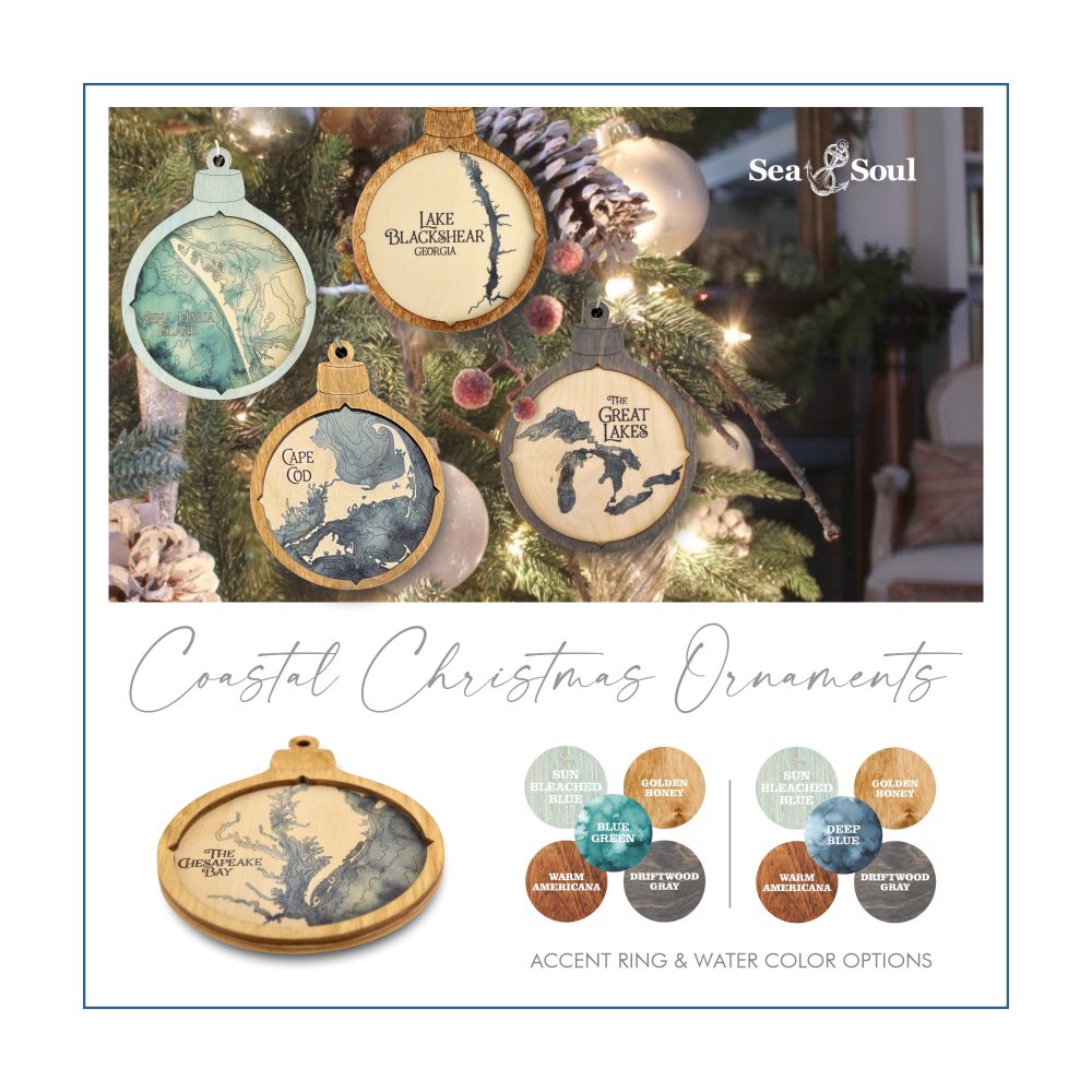 Coastal Christmas Ornament Accent Rings