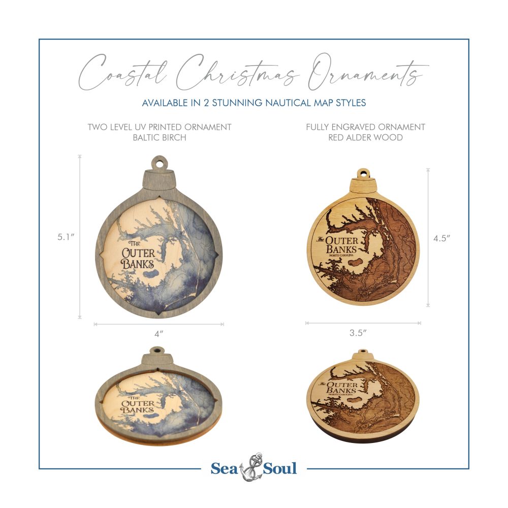 UV Printed and Engraved ornaments size comparison