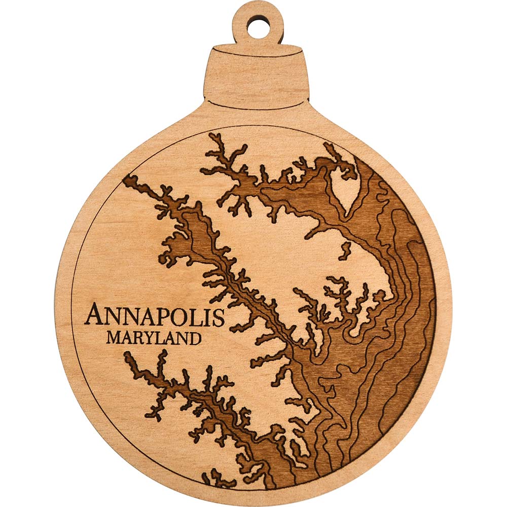 Annapolis Engraved Nautical Ornament