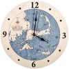 Cape Cod and Islands Nautical Clock Birch Accent with Deep Blue Water Product Shot