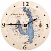 Castle Rock Lake Nautical Clock Birch Accent with Deep Blue Water Product Shot