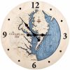 Chesapeake Bay Nautical Clock Birch Accent with Deep Blue Water Product Shot
