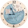 Florida Keys Nautical Clock Birch Accent with Blue Green Water Product Shot