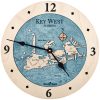 Key West Nautical Clock Birch Accent with Blue Green Water Product Shot