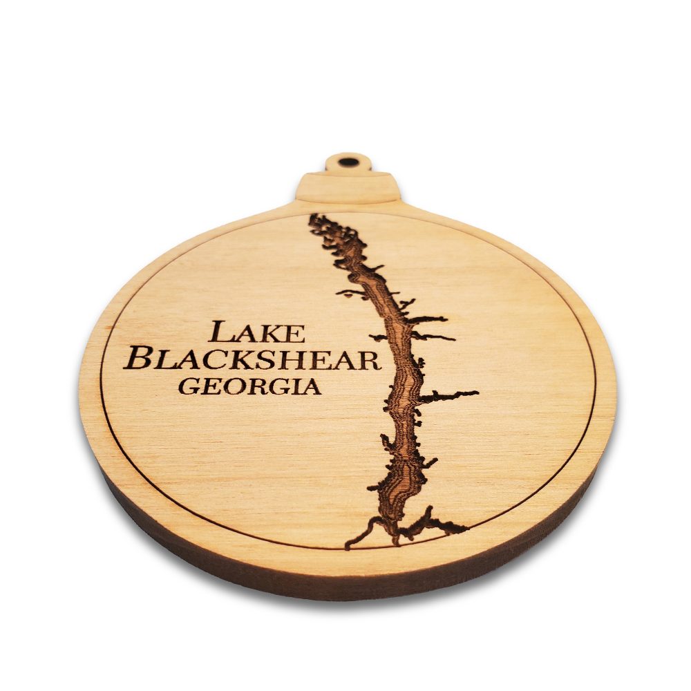 Lake Blackshear Engraved Nautical Ornament Angle