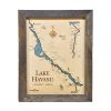 Lake Havasu Wall Art Rustic Pine Accent with Blue Green Water