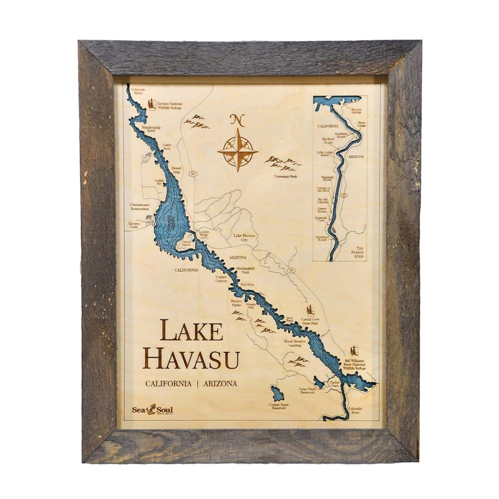 Lake Havasu Wall Art Pine Accent with Deep Blue Water