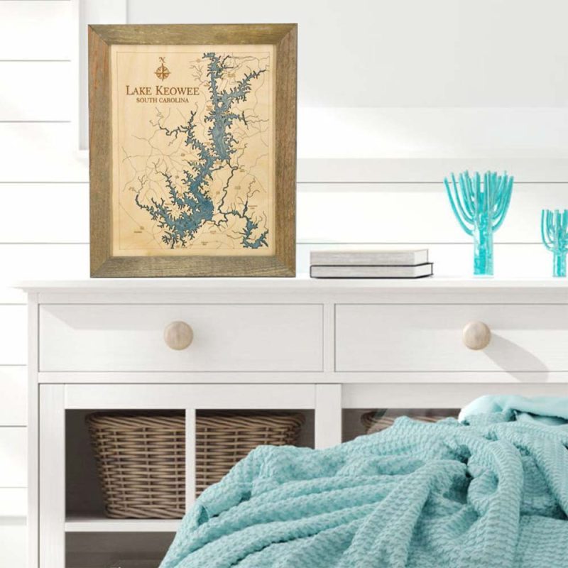 Build Your Own 2Level Nautical Chart Wall Art 13"x16" Sea and Soul