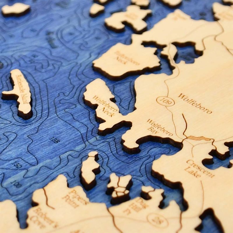 Lake Winnipesaukee Nautical Map Boat Cleat Serving Tray Sea and Soul