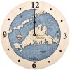 Martha's Vineyard Nautical Clock Birch Accent with Deep Blue Water Product Shot