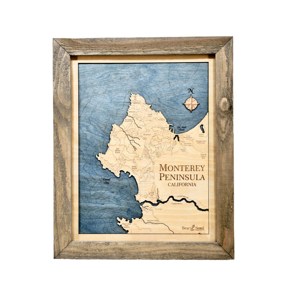 Monterey Peninsula Wall Art Pine Accent with Deep Blue Water