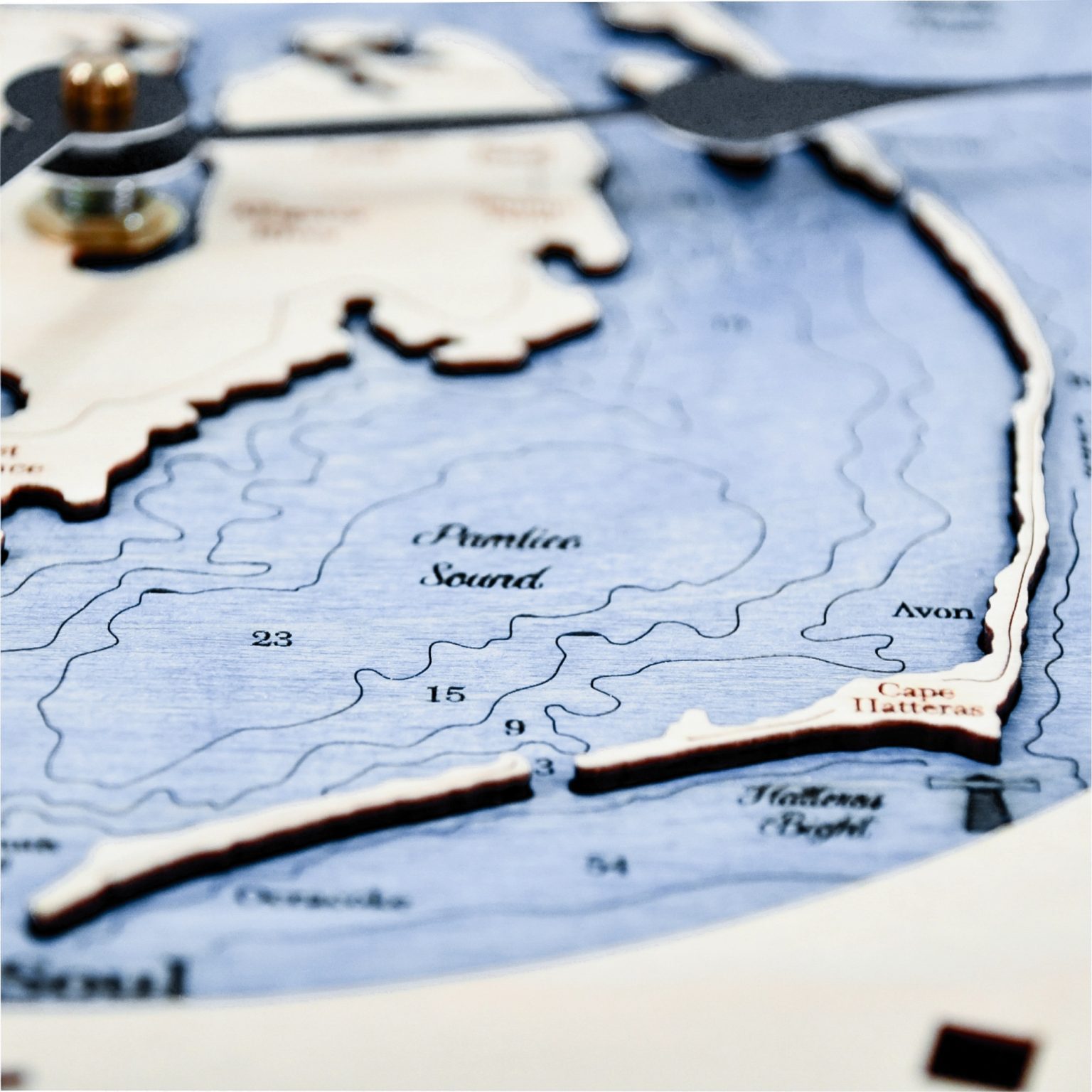 Outer Banks Nautical Map Clock Sea and Soul Charts