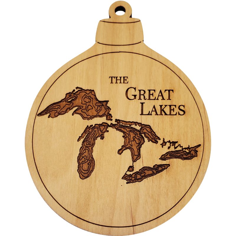 Great Lakes Wall Art - Two-Level 3D Wood Map - Sea and Soul Charts