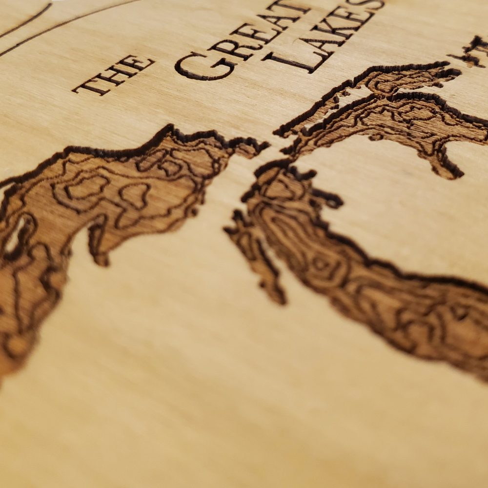 Great Lakes Engraved Nautical Ornament Detail Shot