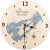 Thousand Islands Nautical Clock Birch Accent with Deep Blue Water Product Shot