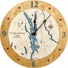 Candlewood Lake Nautical Clock Honey Accent with Deep Blue Water Product Shot