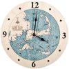 Cape Cod and Islands Nautical Clock Birch Accent with Blue Green Water Product Shot