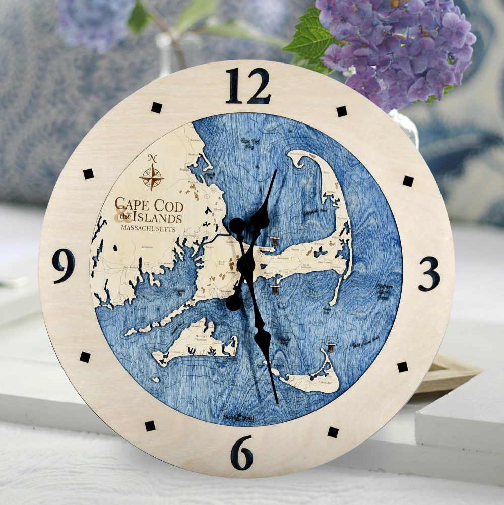 Cape Cod Coastal Clock Birch Accent with Deep Blue Water in Use