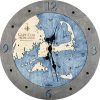 Cape Cod Coastal Clock Driftwood Accent with Deep Blue Water