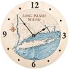 Long Island Sound Nautical Clock Birch Accent with Blue Green Water Product Shot