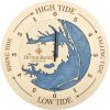 Outer Banks Tide Clock Birch Accent with Deep Blue Water