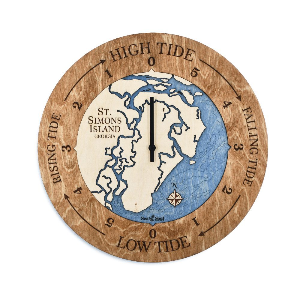 St Simons Island Nautical Chart Tidal Clock