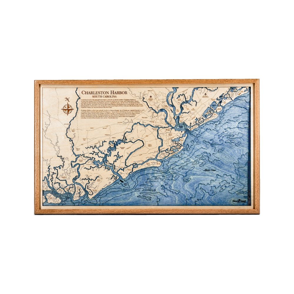 Charleston Nautical Map Wall Art