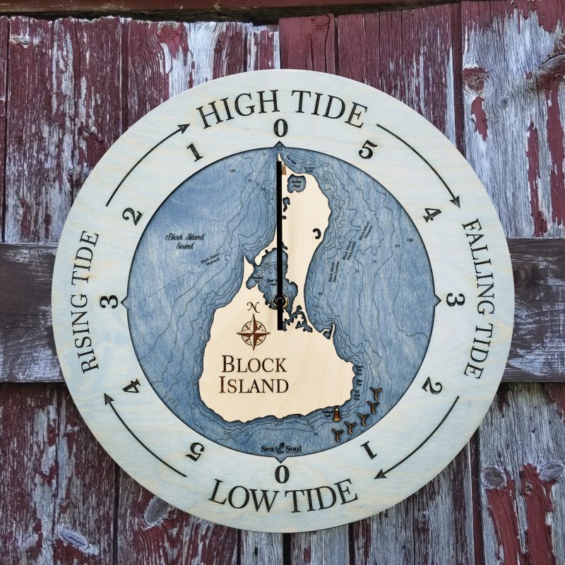 Block Island Tide Clock Sea and Soul Charts