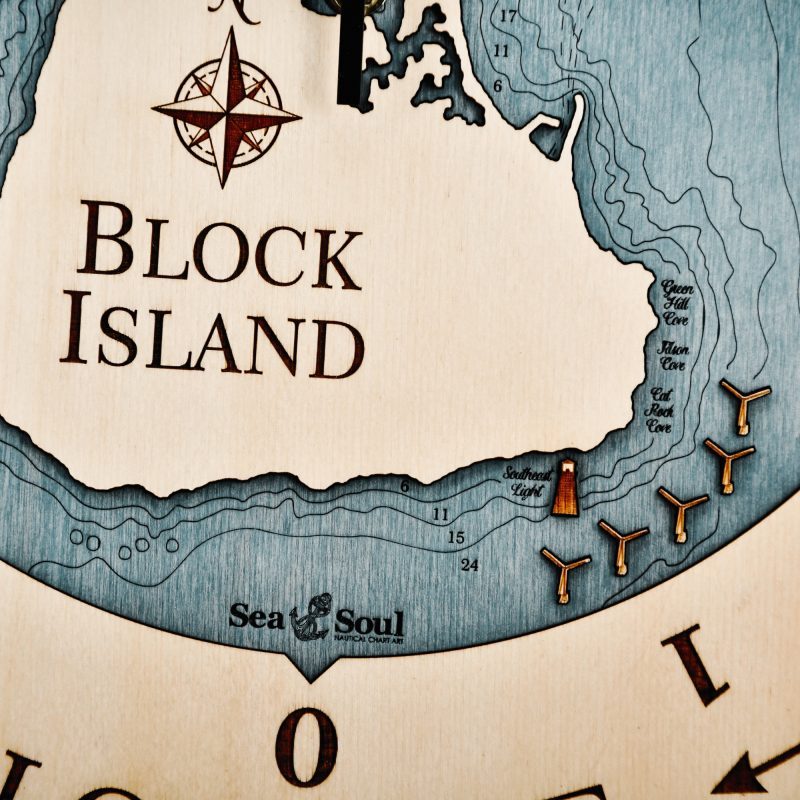 Block Island Tide Clock Sea and Soul Charts