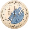 Casco Bay Tide Clock Birch Accent with Deep Blue Water