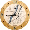 Lake George Nautical Clock Honey Accent with Deep Blue Water Product Shot