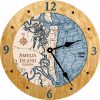 Amelia Island Nautical Clock Honey Accent with Deep Blue Water Product Image