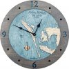 Anna Maria Island Nautical Clock Driftwood Accent with Blue Green Water Product Shot