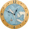 Anna Maria Island Nautical Clock Honey Accent with Blue Green Water Product Shot