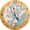 Beaufort South Carolina Nautical Clock Honey Accent with Blue Green Water