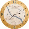 Big Stone Lake Nautical Clock Honey Accent with Deep Blue Water Product Shot