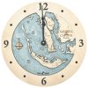Sanibel & Captiva Nautical Clock Birch Accent with Blue Green Water Product Shot