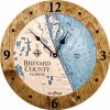 Brevard County Nautical Clock Americana Accent with Blue Green Water Product Shot