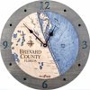Brevard County Nautical Clock Driftwood Accent with Deep Blue Water Product Shot