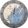 Casco Bay Nautical Clock Driftwood Accent with Deep Blue Water Product Shot