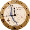 Cayuga Lake Nautical Clock Americana Accent with Deep Blue Water Product Shot