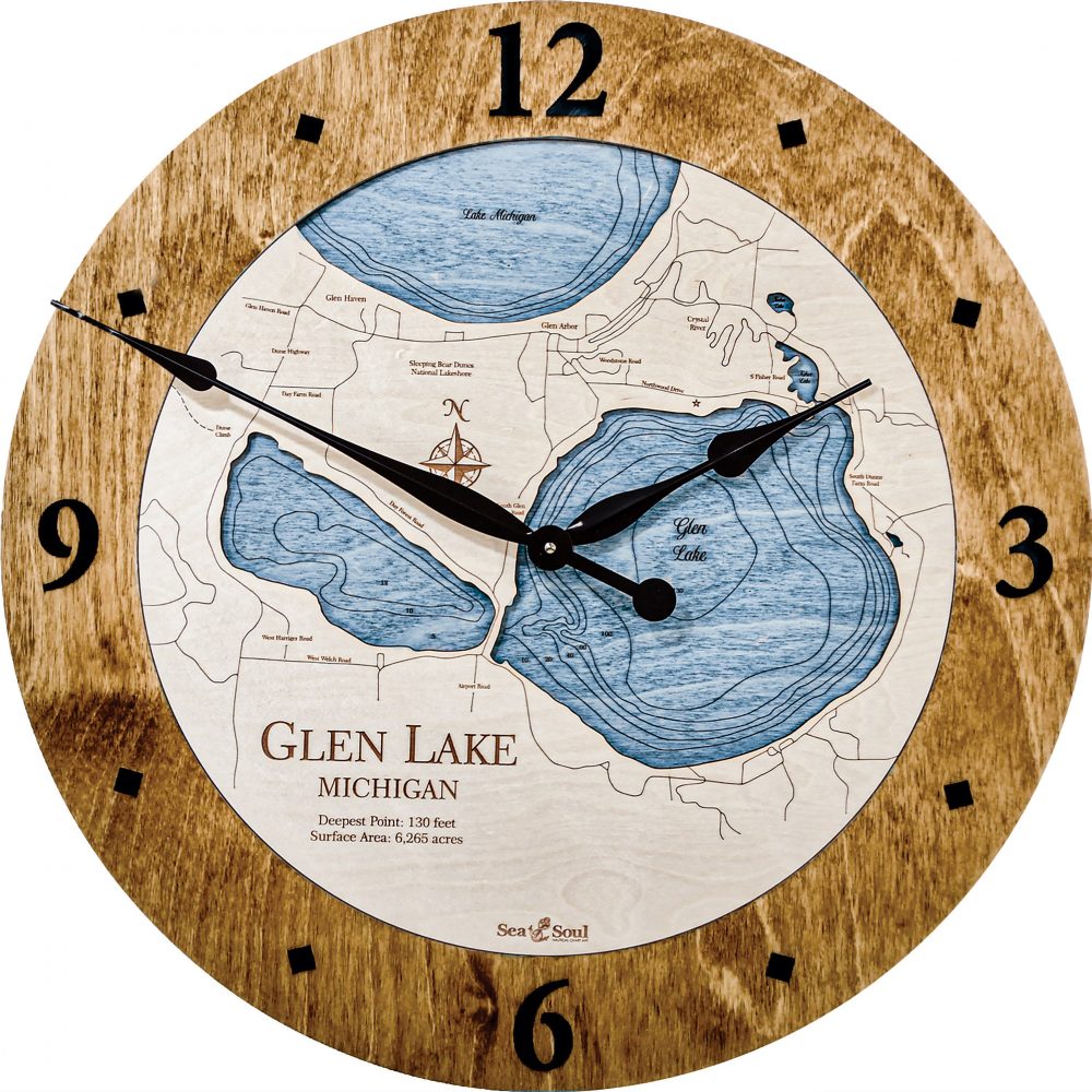 Glen Lake Nautical Clock Americana Accent with Deep Blue Water Product Shot