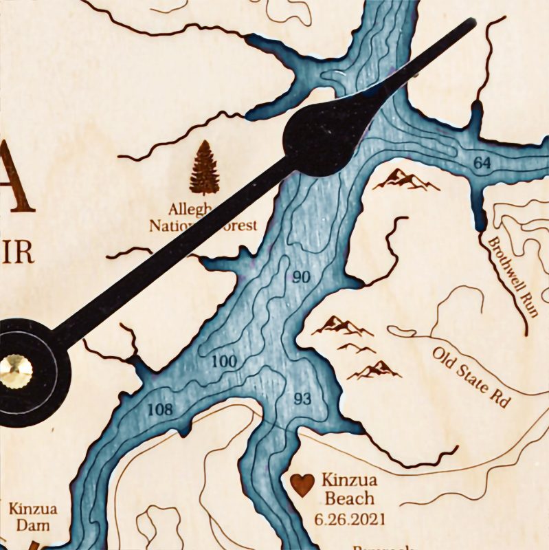 Kinzua Nautical Map Clock - Sea and Soul Charts