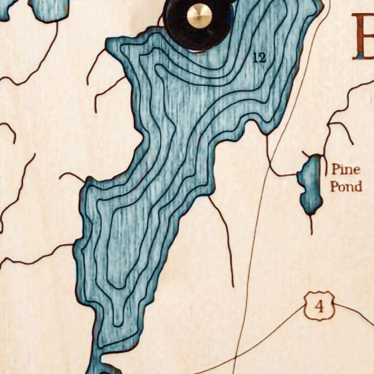 Lake Bomoseen Nautical Map Clock Sea and Soul Charts