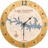 Lake Gaston Nautical Clock Honey Accent with Blue Green Water Product Shot