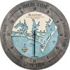 Beaufort Tide Clock in Driftwood with Blue Green Water
