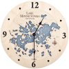 Lake Minnetonka Nautical Clock Birch Accent with Deep Blue Water Product Shot