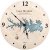Lake Murray Nautical Clock Birch Accent with Blue Green Water Product Shot