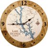 Lake Oconee Nautical Clock Americana Accent with Blue Green Water Product Shot