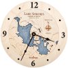 Lake Sokokis Nautical Clock Birch Accent with Deep Blue Water Product Shot